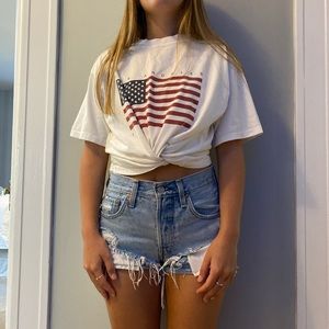 Brandy Melville American Flag T-Shirt
